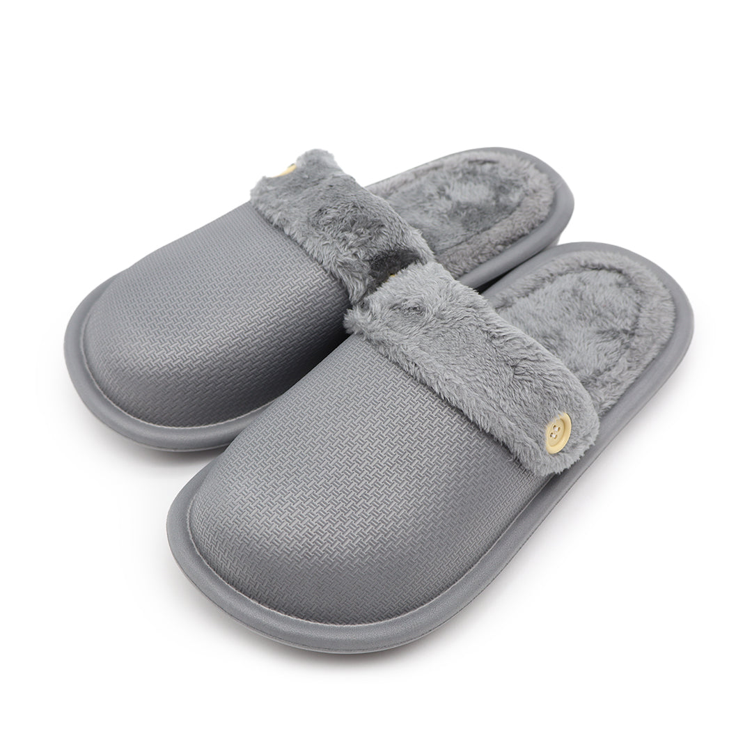 non-slip and warm furry slippers