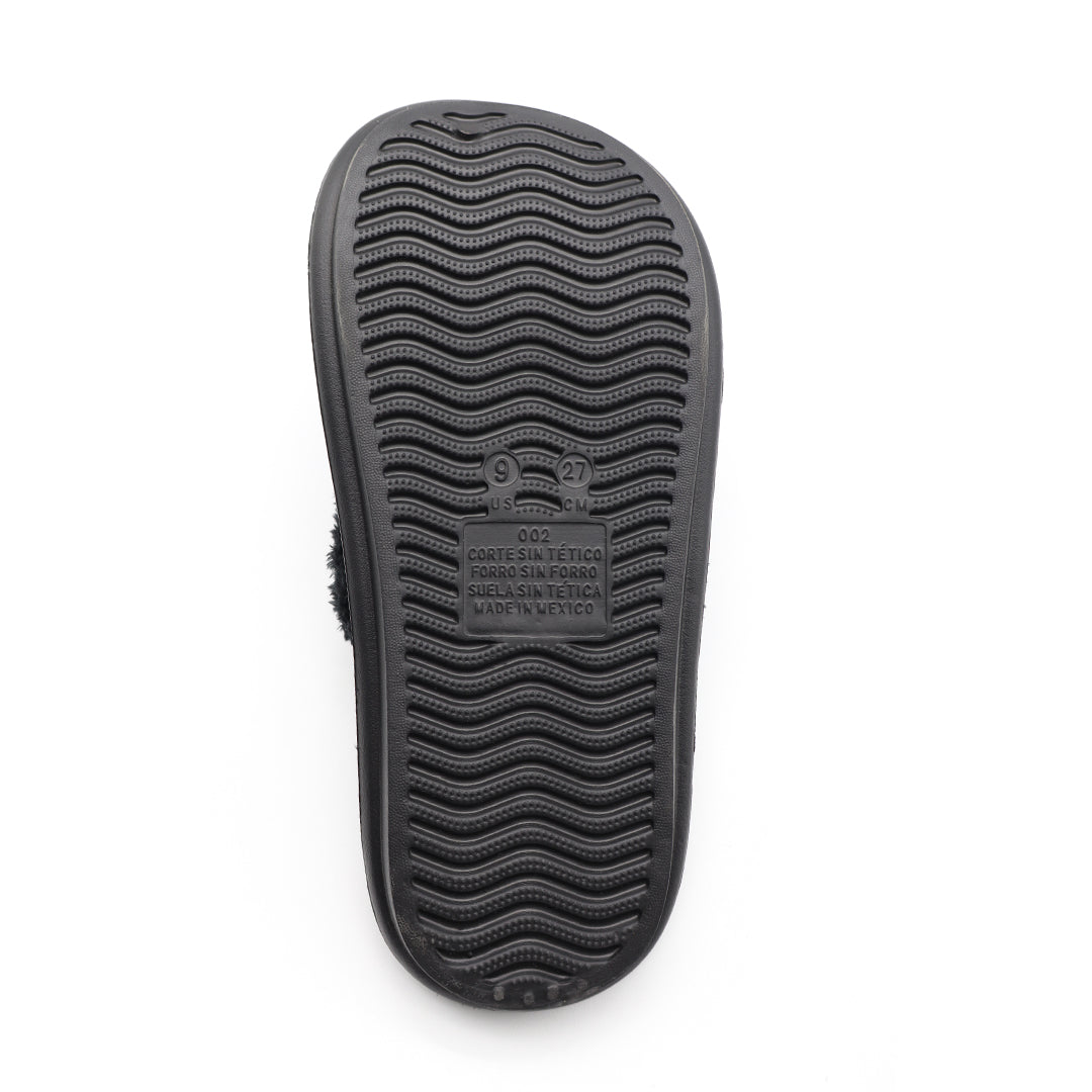 non-slip and warm furry slippers