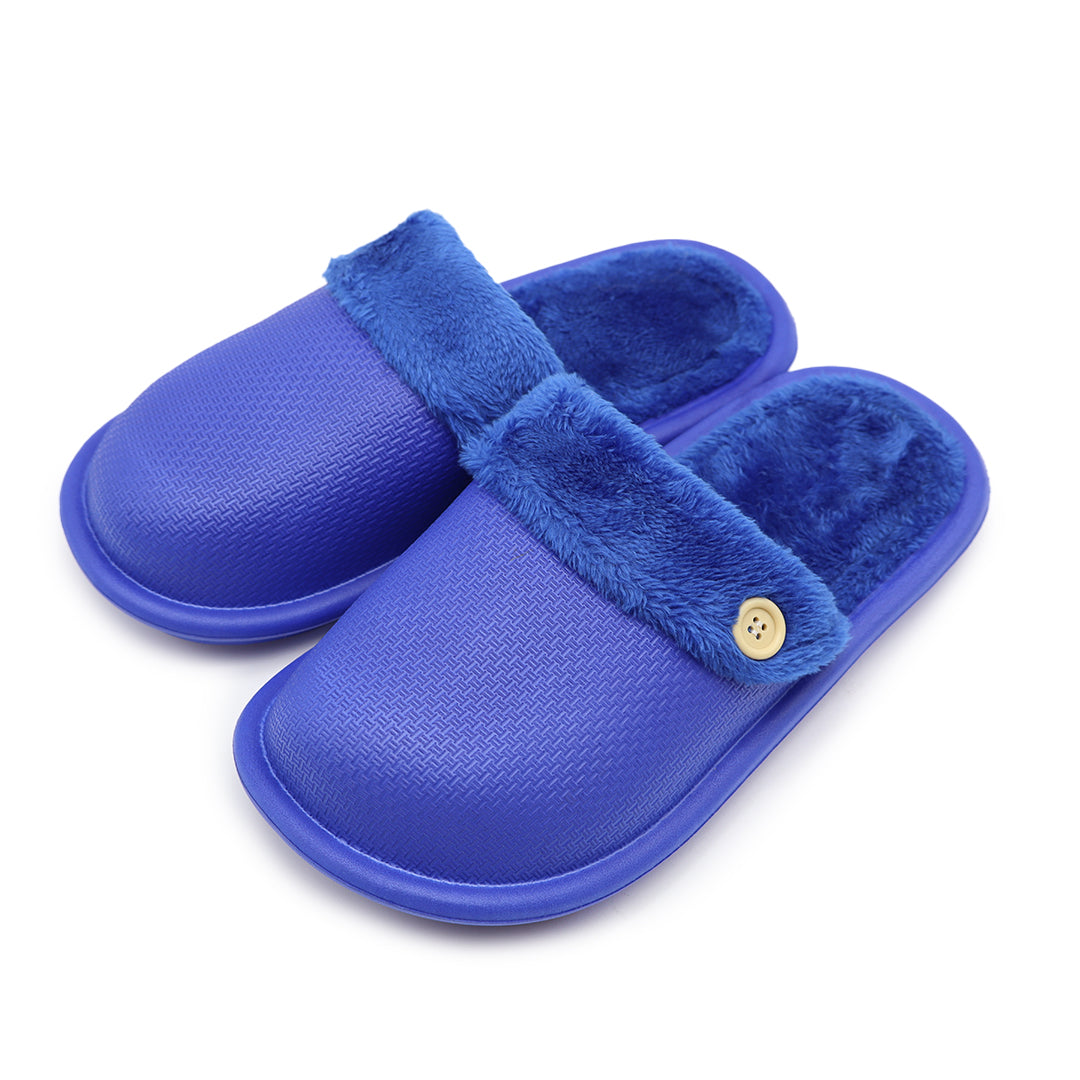 non-slip and warm furry slippers