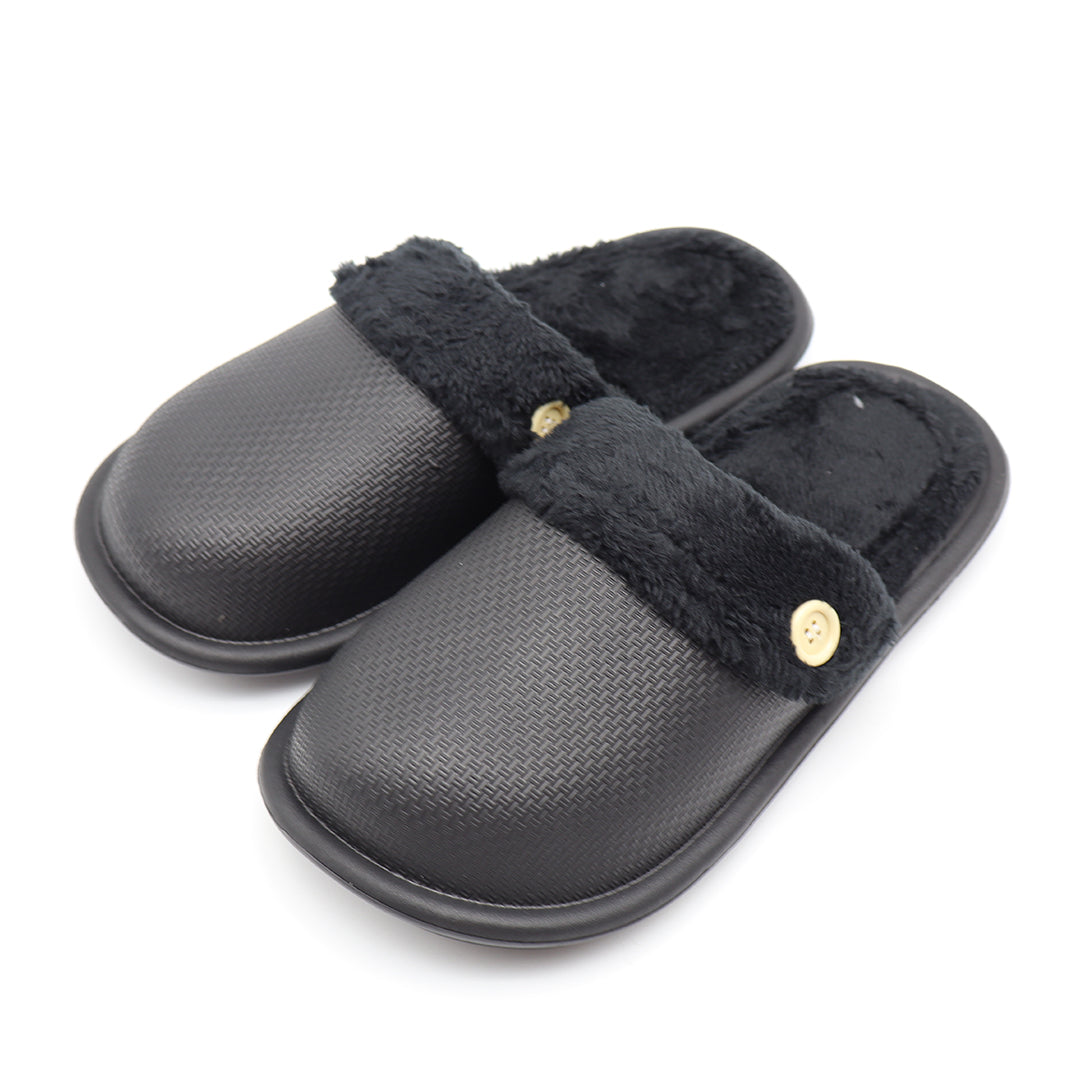 non-slip and warm furry slippers