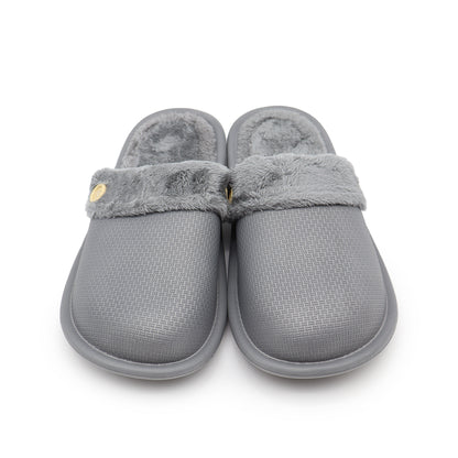 non-slip and warm furry slippers