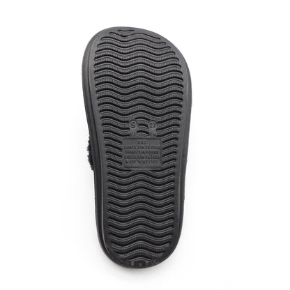 non-slip and warm furry slippers
