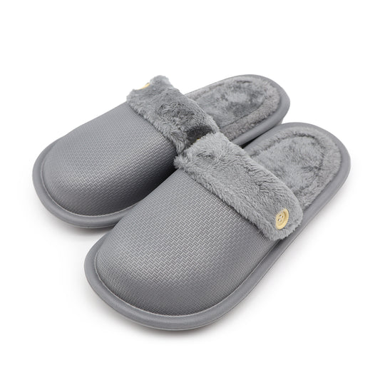 non-slip and warm furry slippers